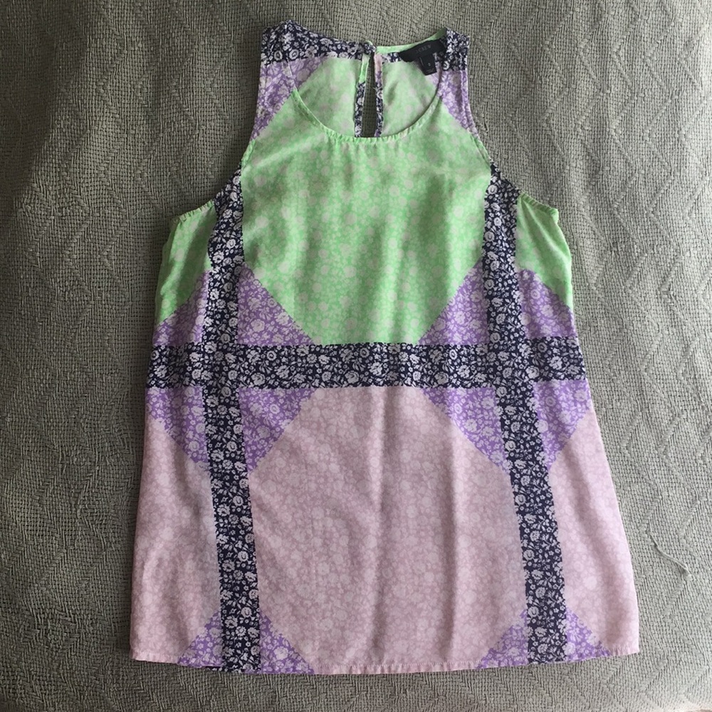 JCrew Silk Floral Tank Top